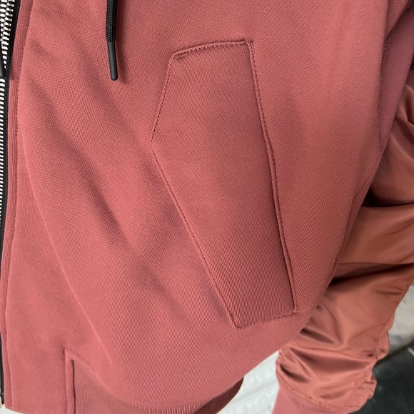 Women’s rose pink Nike bomber jacket with hood - Picture 6 of 6